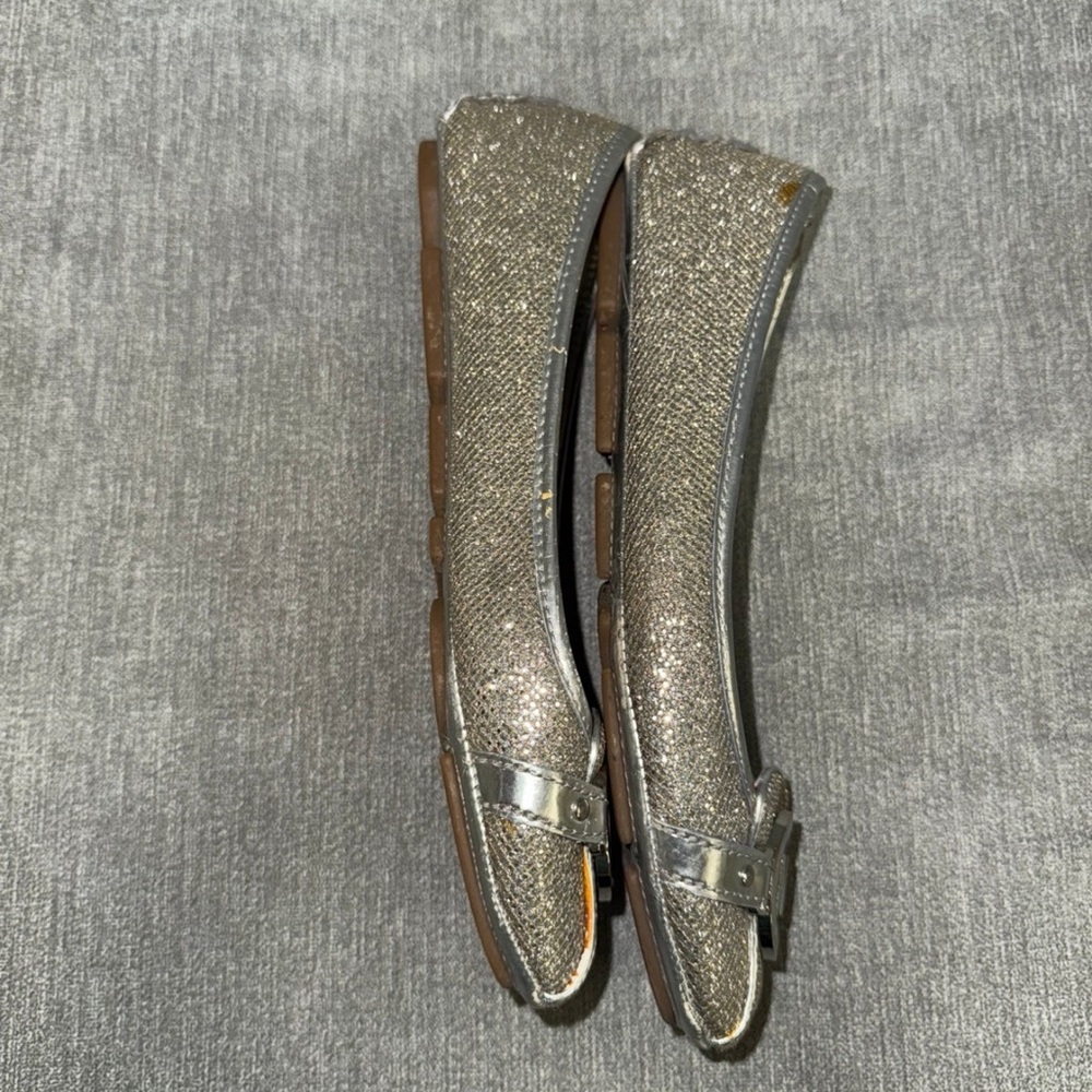 Michael Kors MK silver Ballet Flats Sandals - Picture 3 of 6